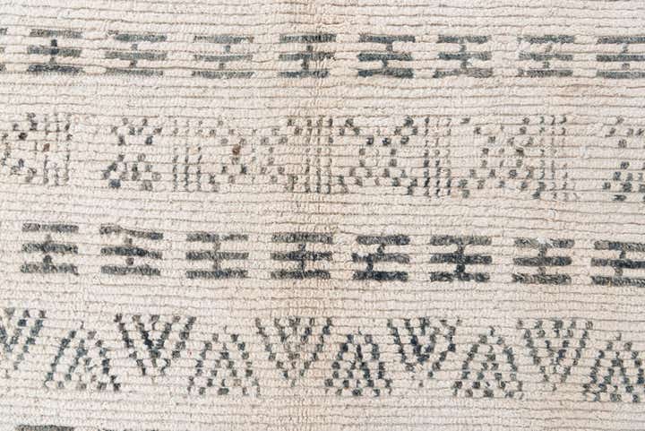 6' 2 x 9' 7 Hand Knotted Moroccan Wool Rug