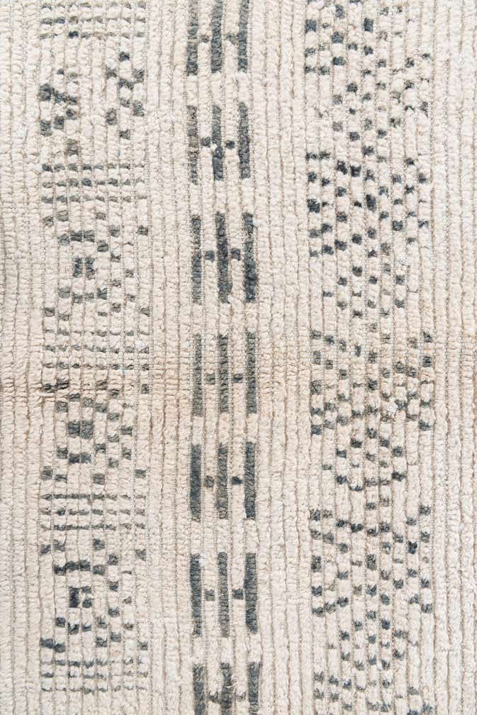 6' 2 x 9' 7 Hand Knotted Moroccan Wool Rug