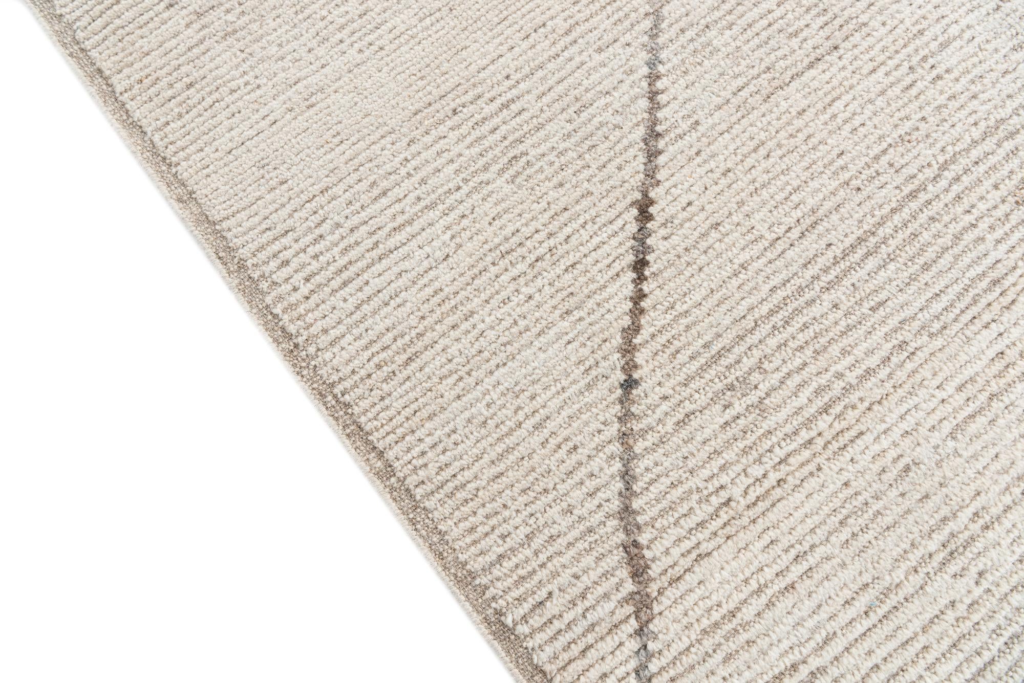 8' 1 x 10' 3 Hand Knotted Moroccan Wool Rug