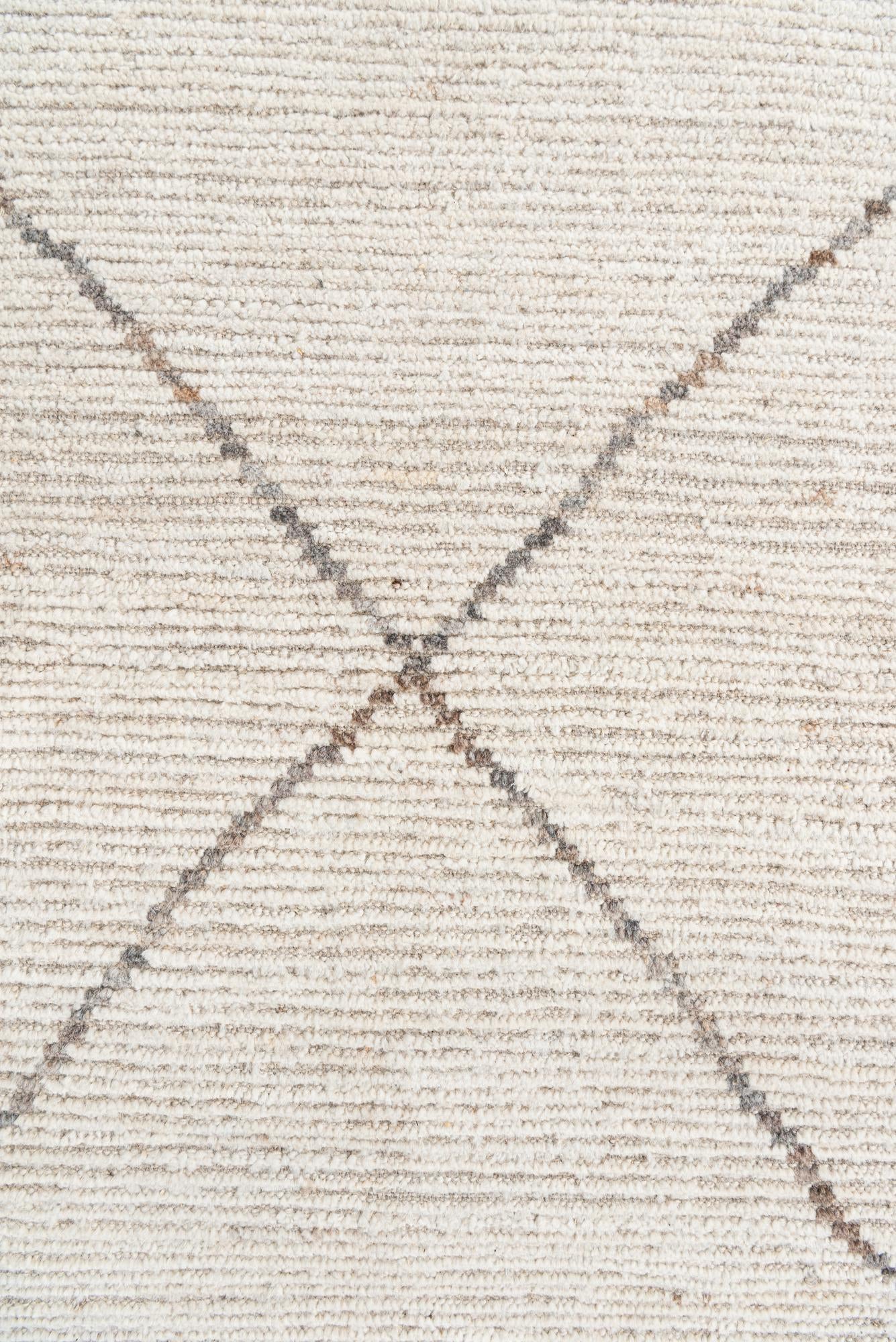 8' 1 x 10' 3 Hand Knotted Moroccan Wool Rug