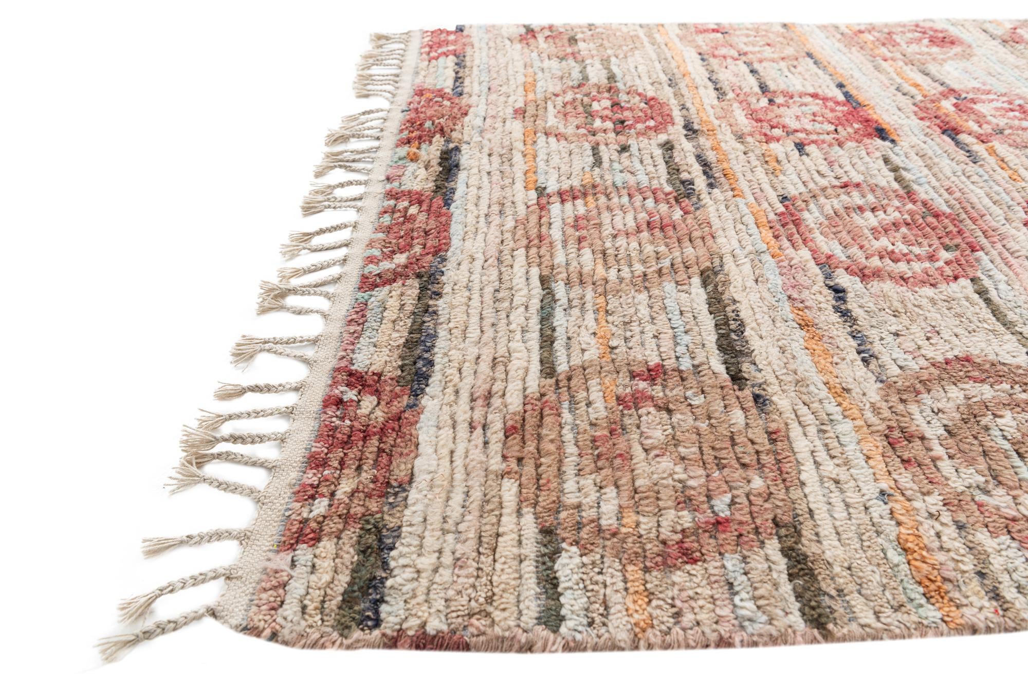 4' 7 x 6' 8 Hand Knotted Moroccan Wool Rug