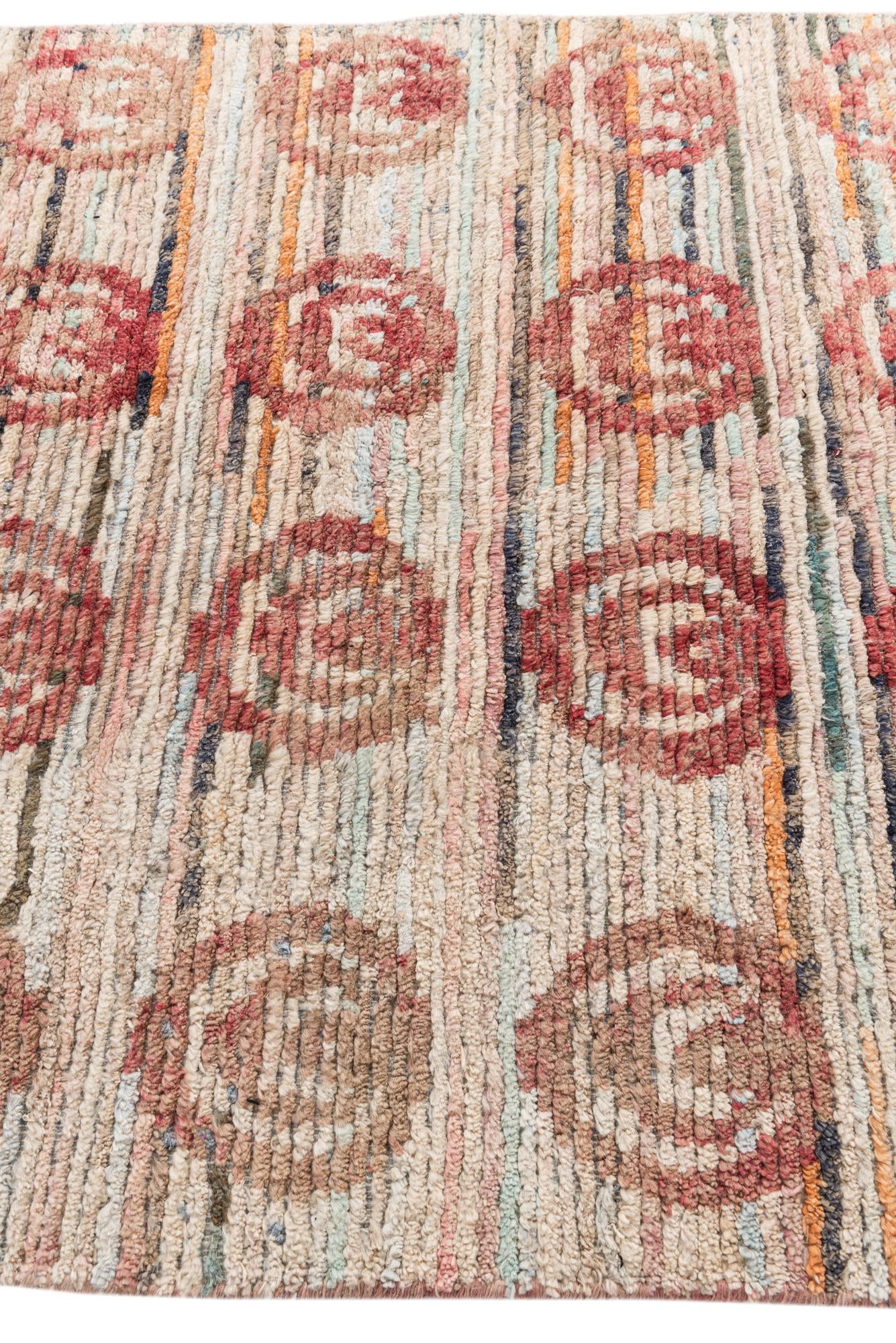 4' 7 x 6' 8 Hand Knotted Moroccan Wool Rug