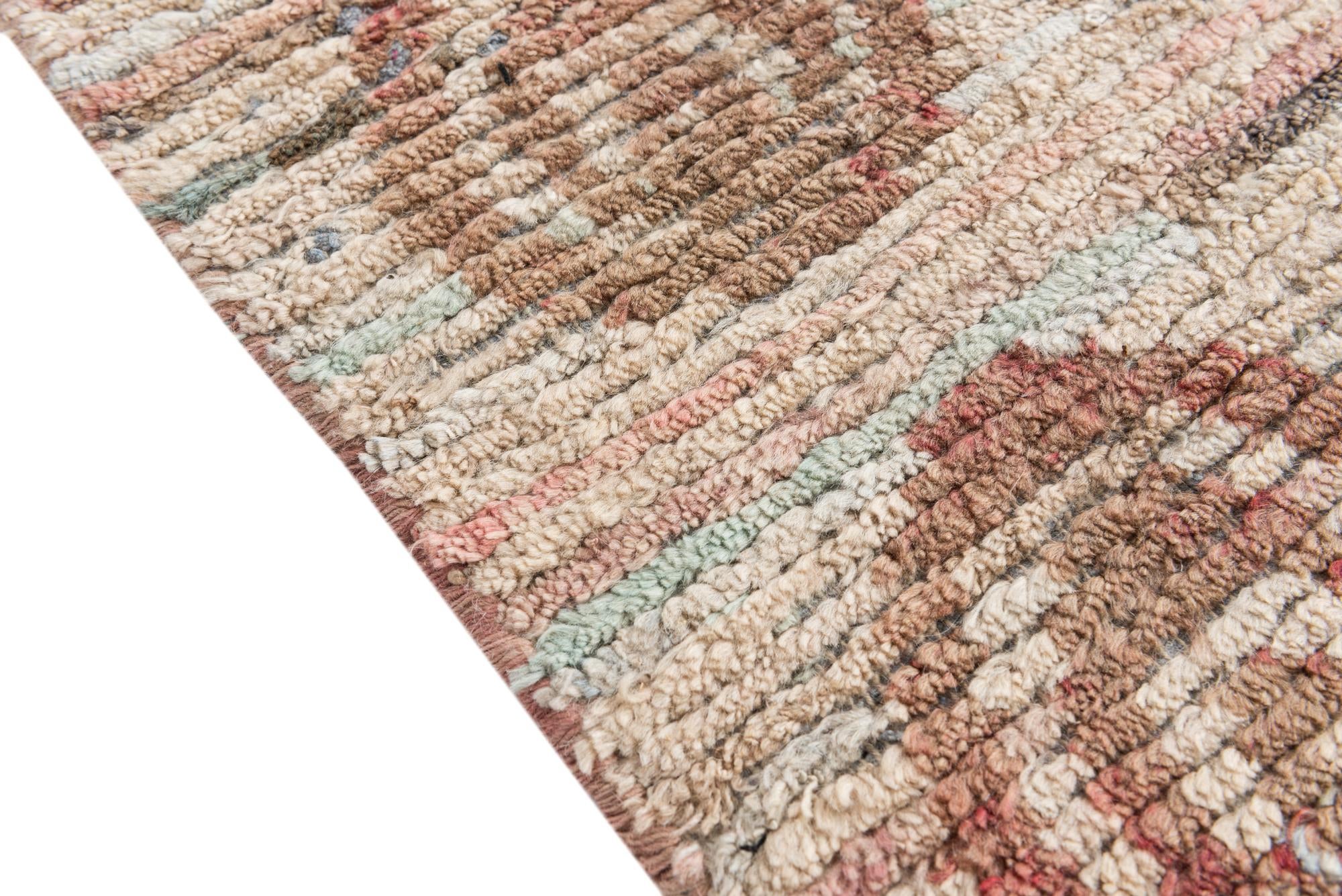 4' 7 x 6' 8 Hand Knotted Moroccan Wool Rug