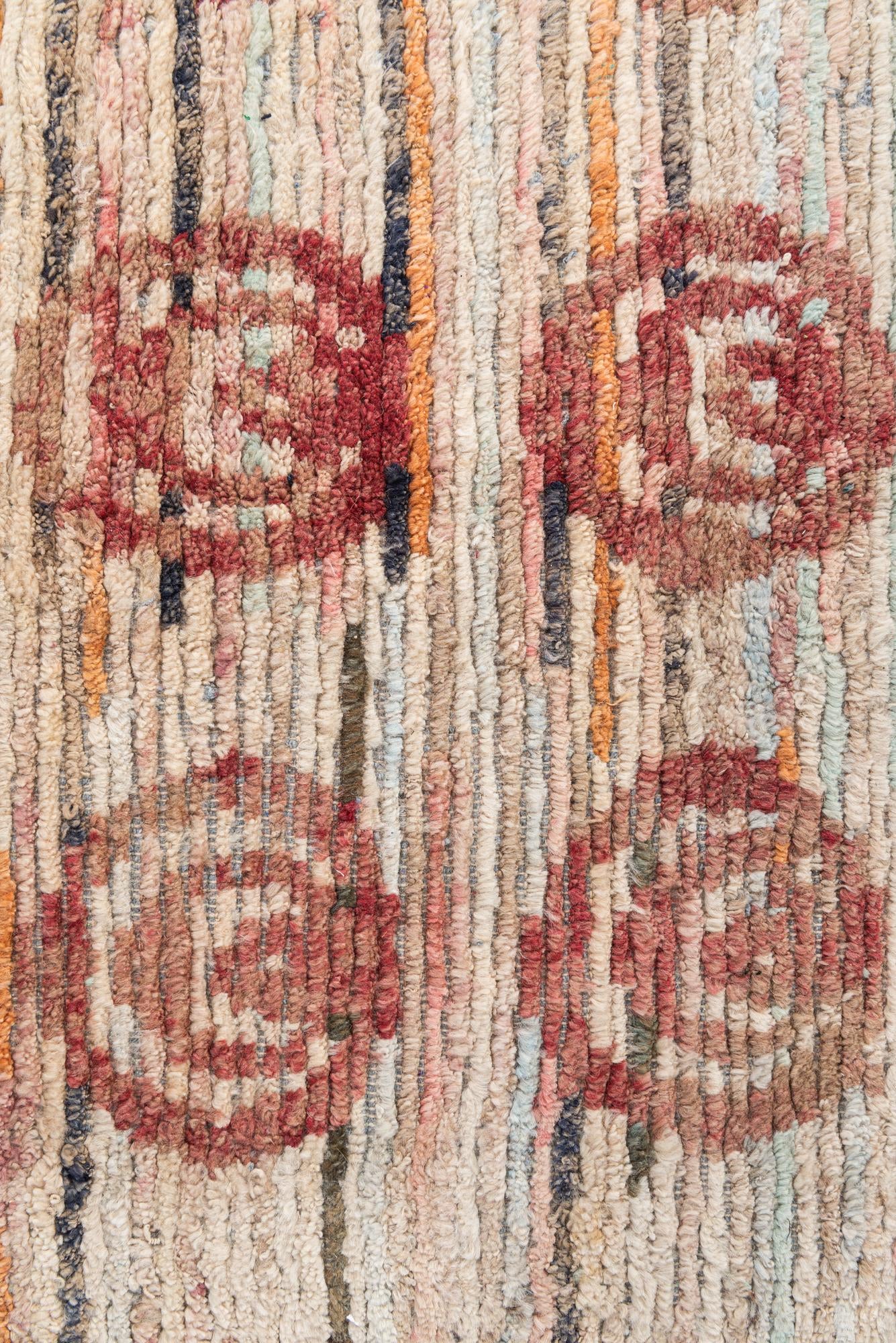 4' 7 x 6' 8 Hand Knotted Moroccan Wool Rug