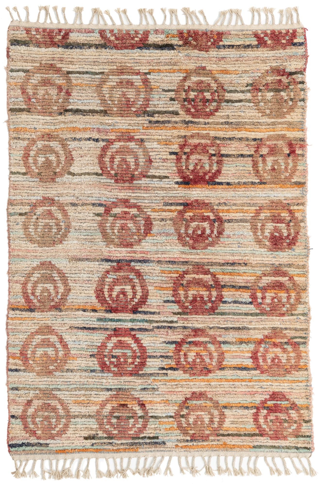 4' 7 x 6' 8 Hand Knotted Moroccan Wool Rug