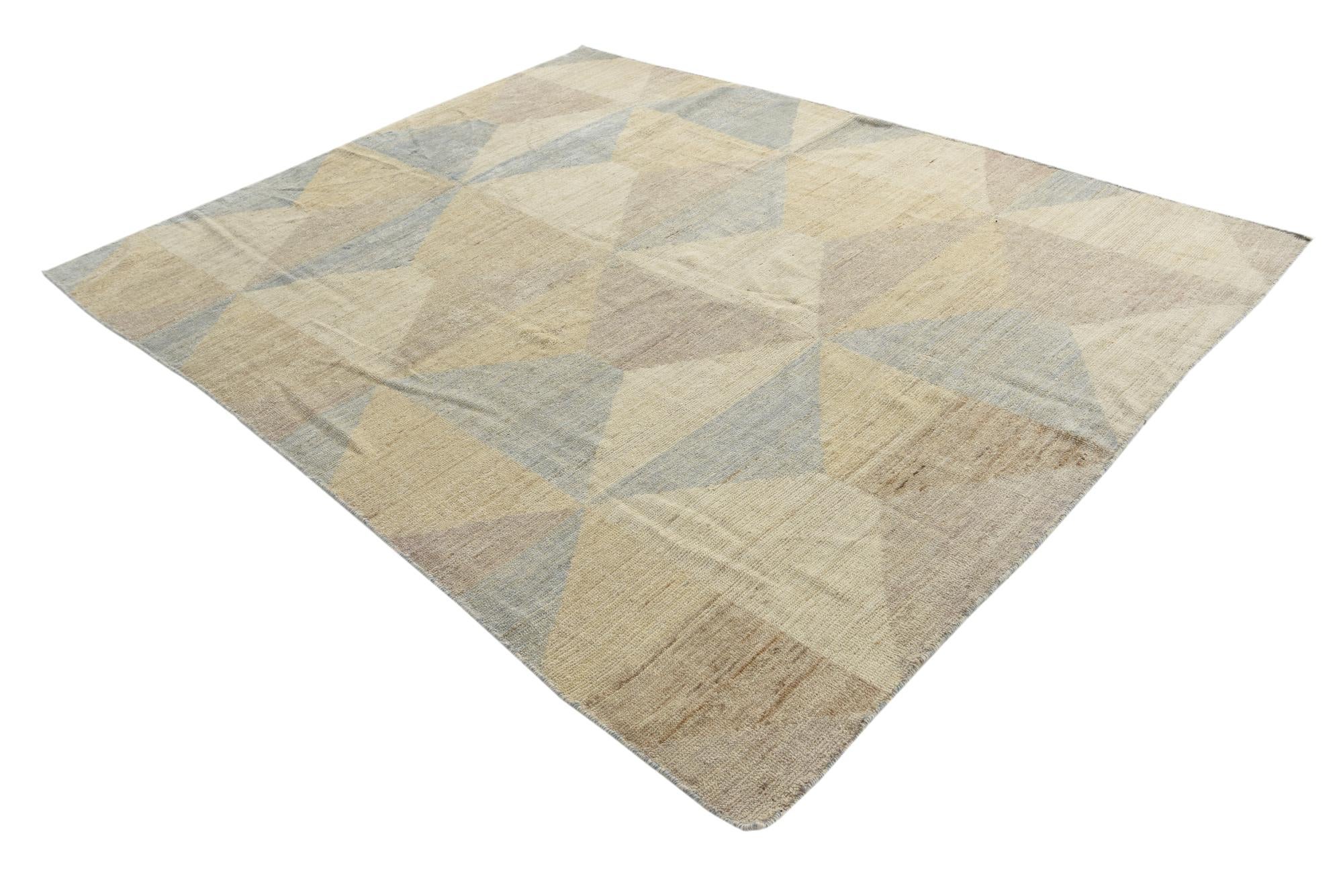 7' 5 x 9' 8 Hand Knotted Moroccan Wool Rug
