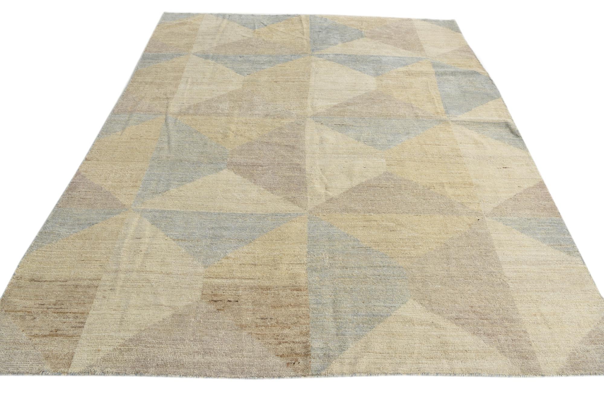 7' 5 x 9' 8 Hand Knotted Moroccan Wool Rug