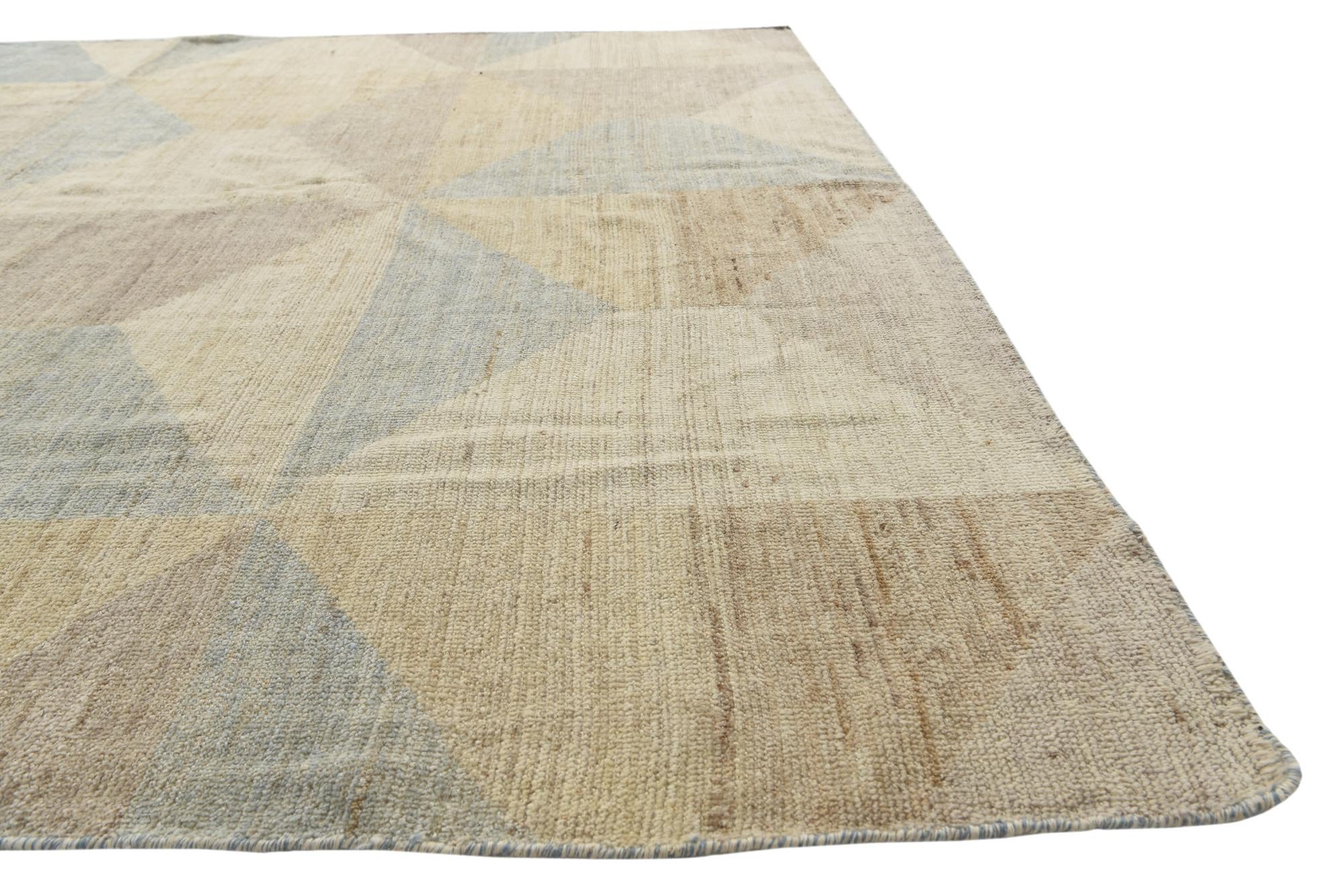 7' 5 x 9' 8 Hand Knotted Moroccan Wool Rug