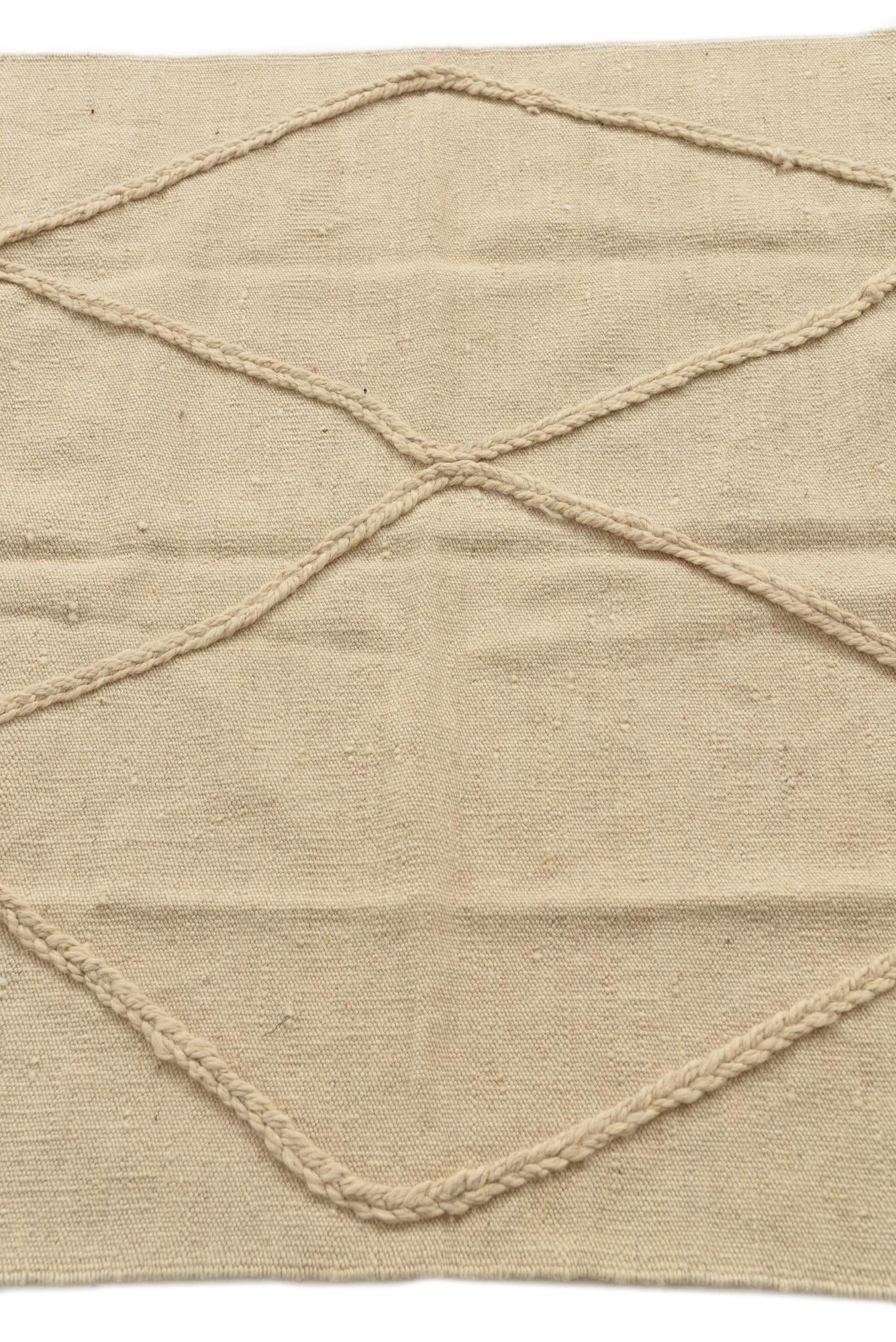 3' 4 x 5' 2 Hand Knotted Moroccan Wool Rug