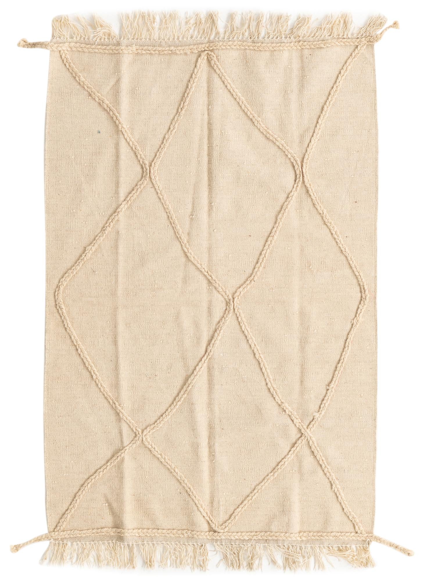 3' 4 x 5' 2 Hand Knotted Moroccan Wool Rug