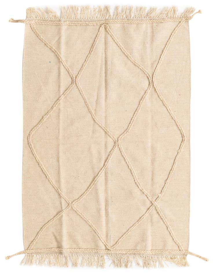 Detail image of 3' 4 x 5' 2 Hand Knotted Moroccan Wool Rug