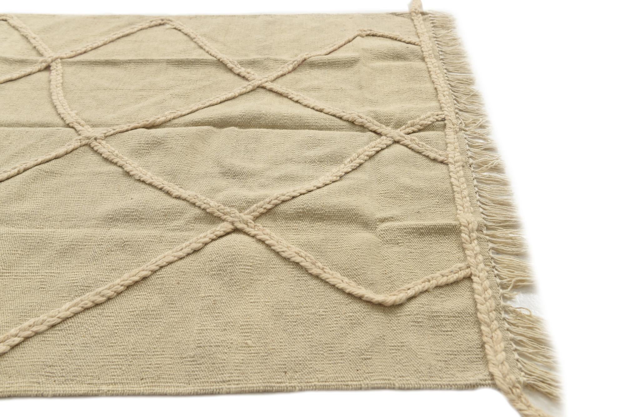 3' 4 x 5' Hand Knotted Moroccan Wool Rug