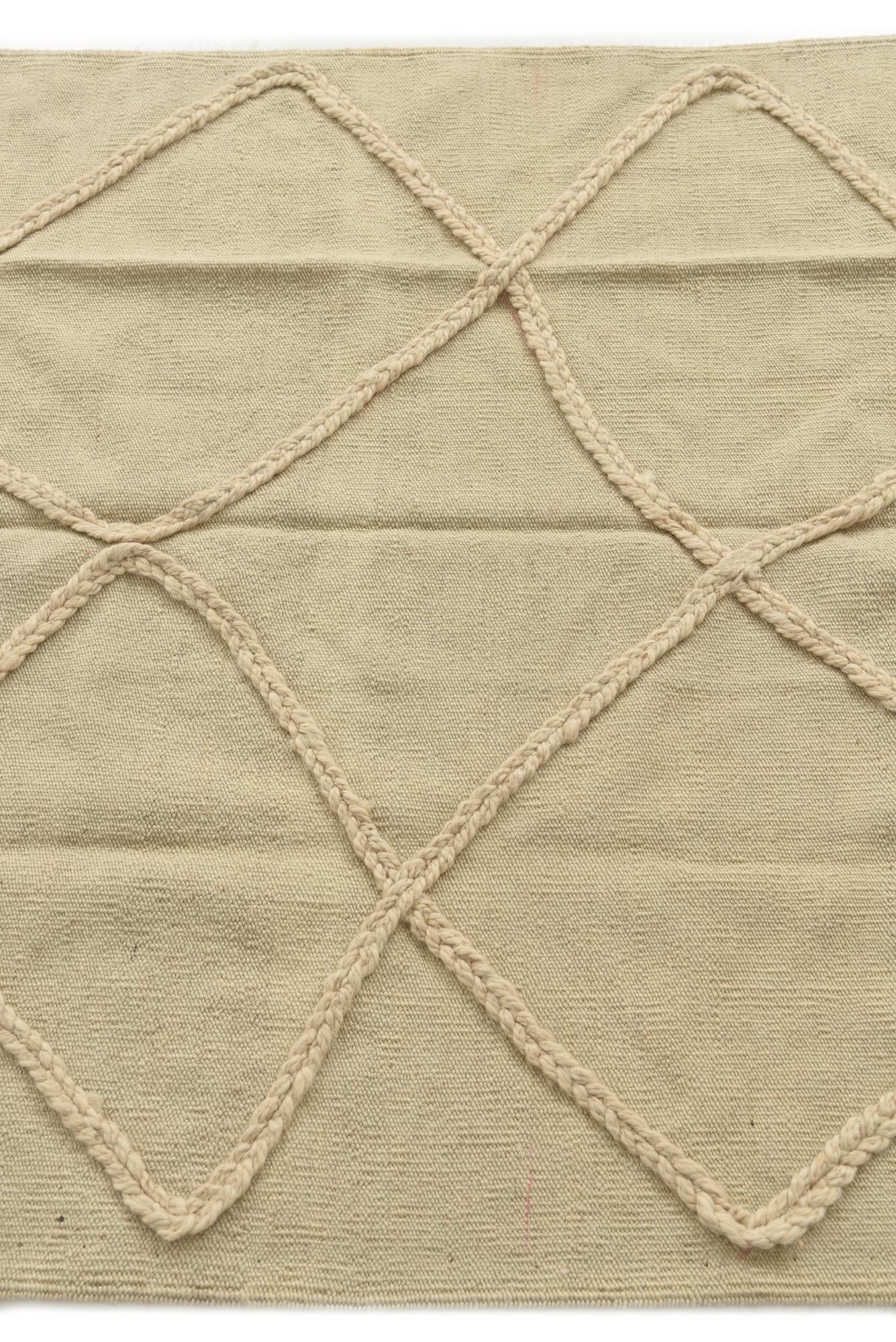 3' 4 x 5' Hand Knotted Moroccan Wool Rug