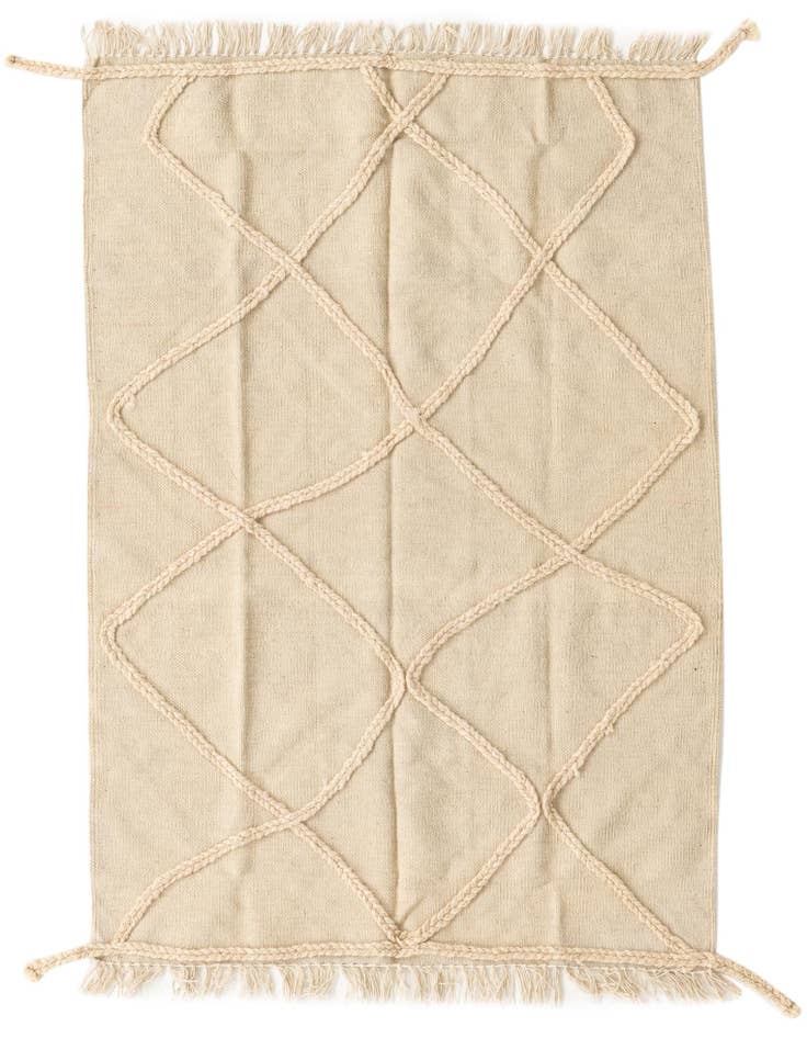 Detail image of 3' 4 x 5' Hand Knotted Moroccan Wool Rug
