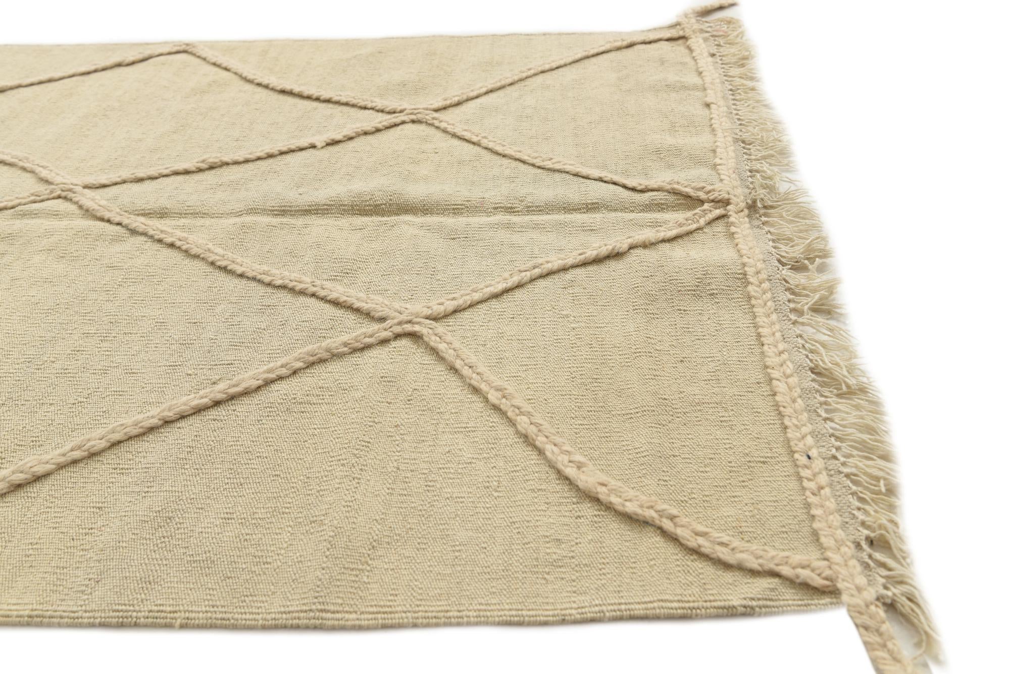 3' 6 x 5' 1 Hand Knotted Moroccan Wool Rug