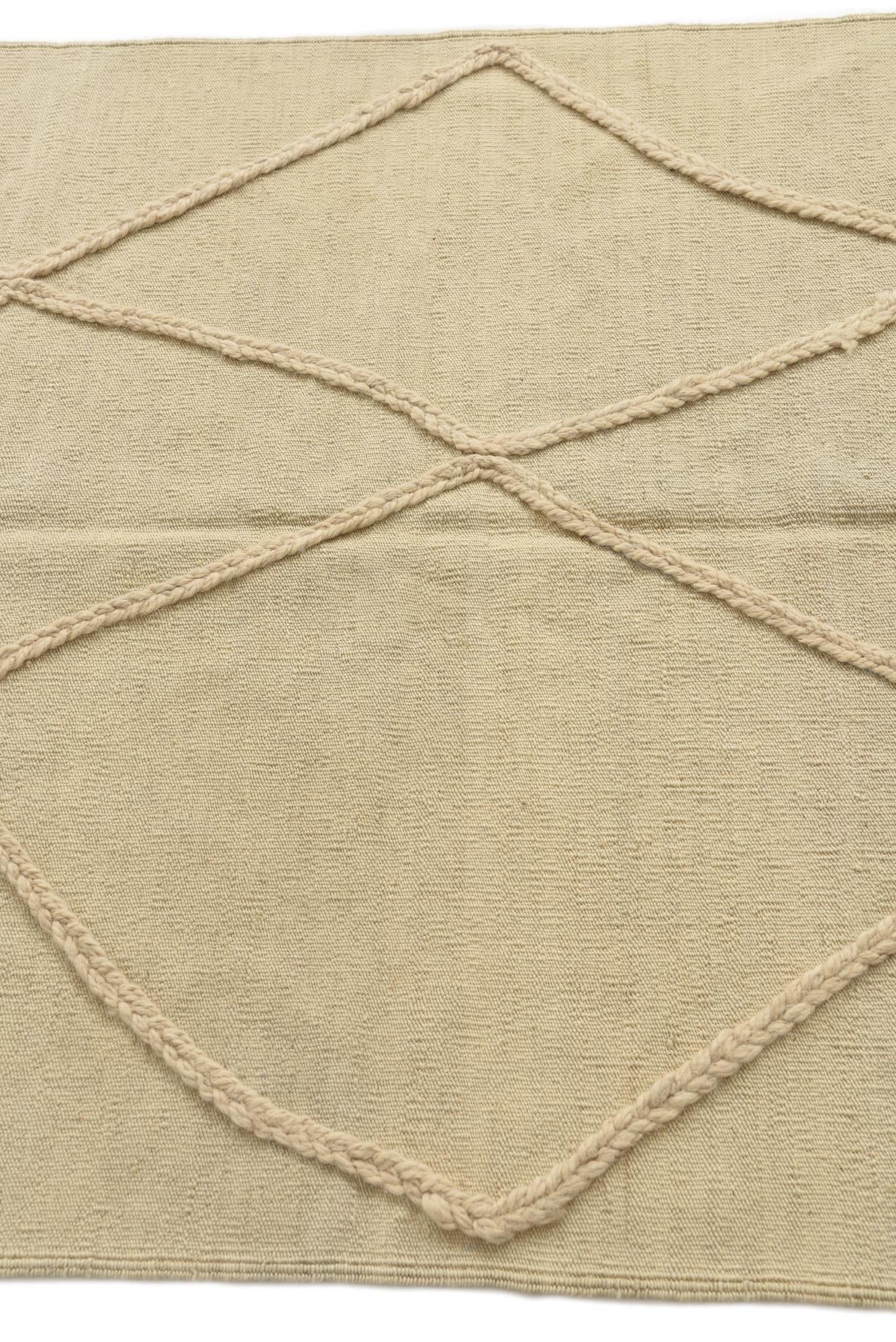 3' 6 x 5' 1 Hand Knotted Moroccan Wool Rug