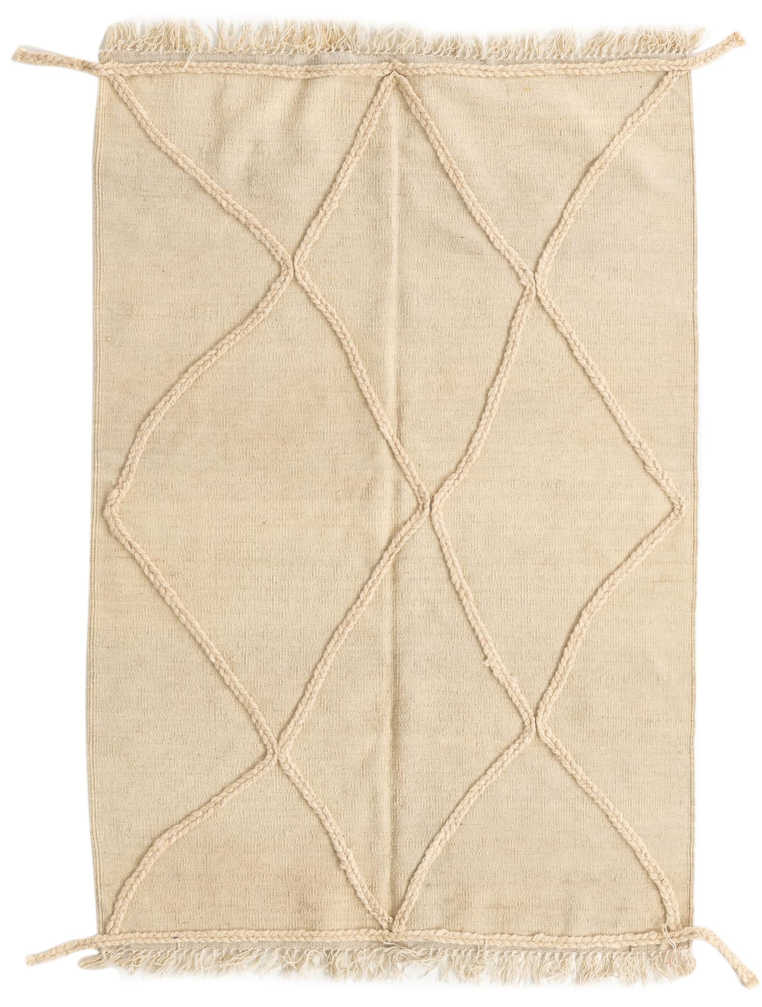 3' 6 x 5' 1 Hand Knotted Moroccan Wool Rug