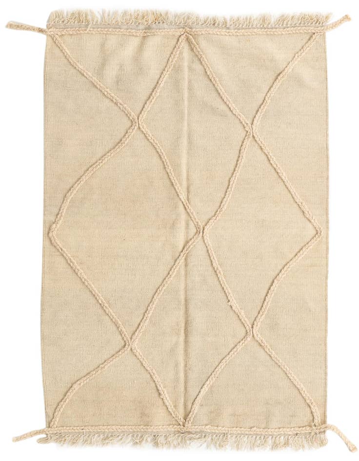 Detail image of 3' 6 x 5' 1 Hand Knotted Moroccan Wool Rug