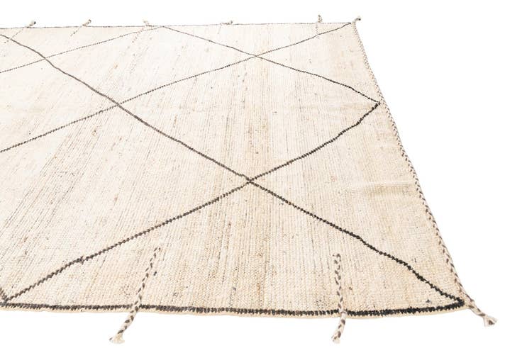 Detail image of 8' 1 x 9' 10 Hand Knotted Moroccan Wool Rug