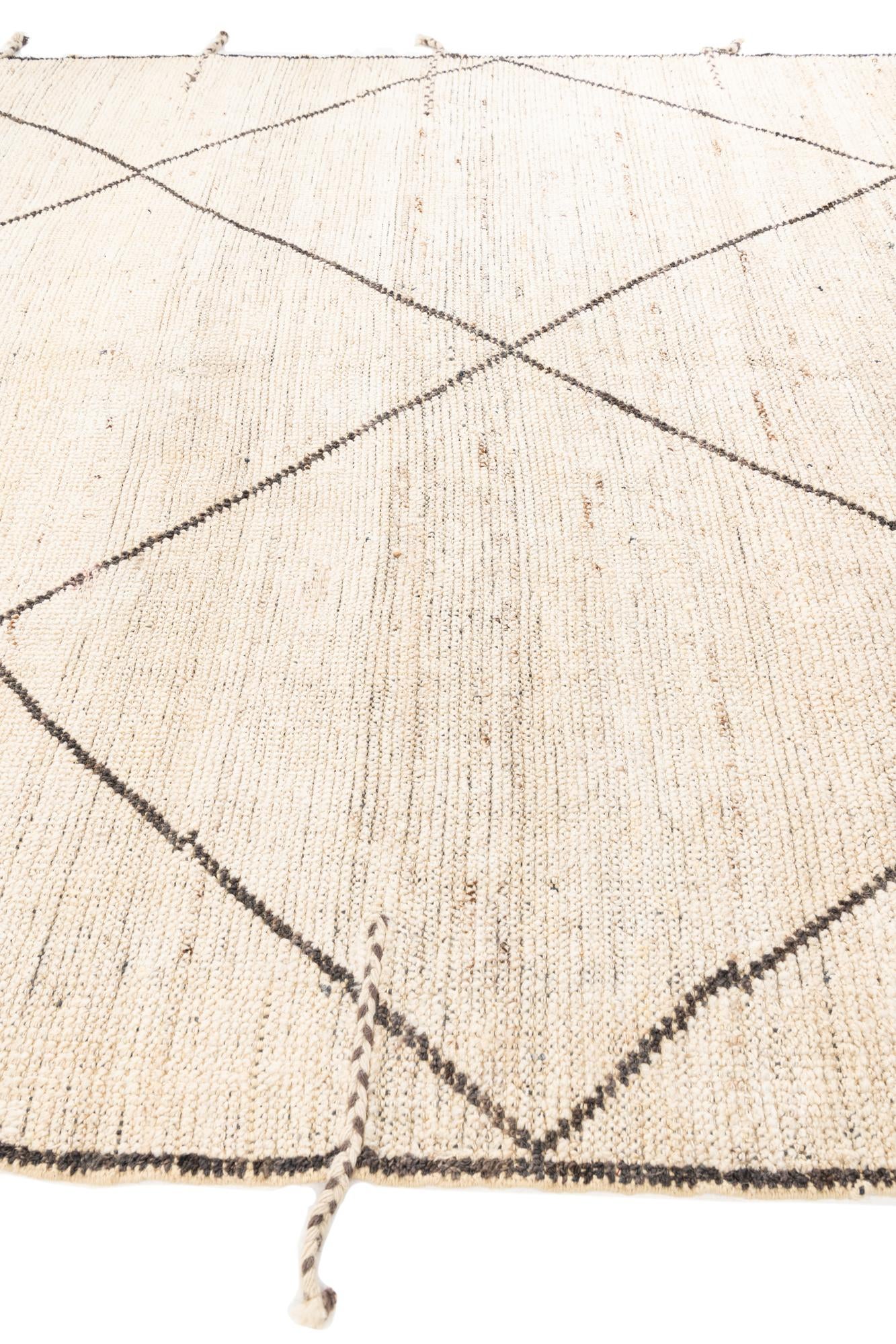 8' 1 x 9' 10 Hand Knotted Moroccan Wool Rug