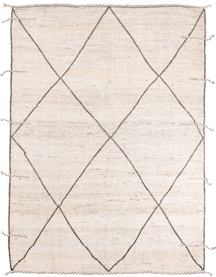 Detail image of 8' 1 x 9' 10 Hand Knotted Moroccan Wool Rug