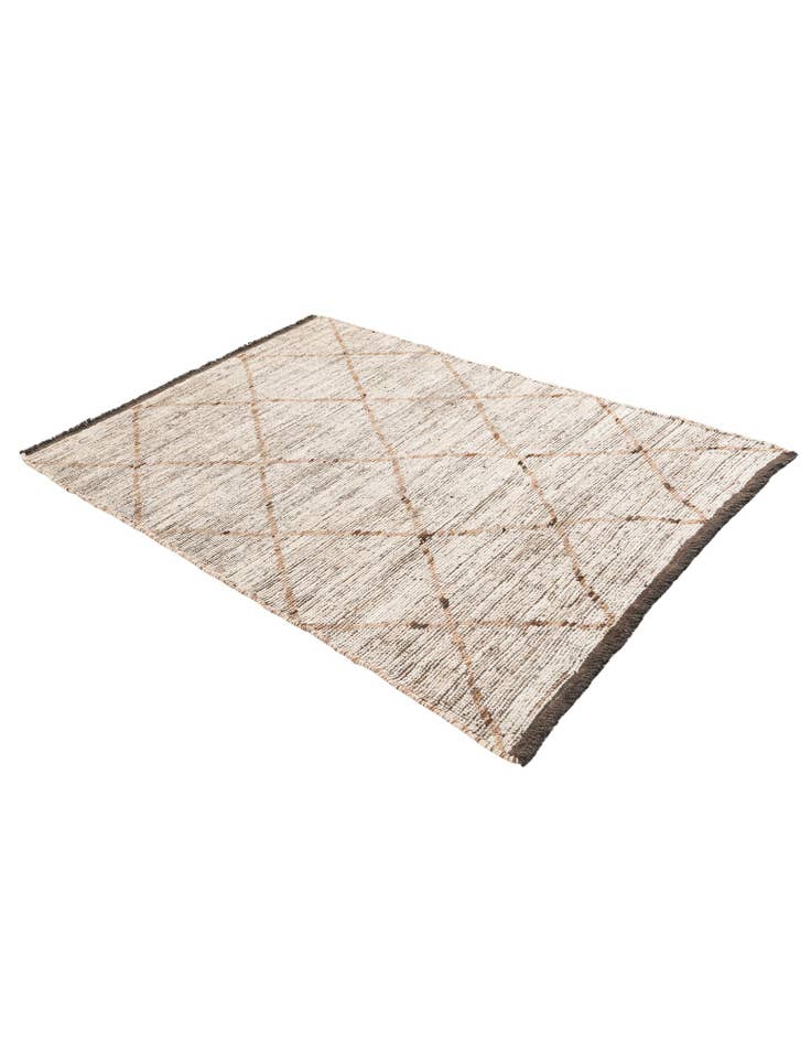 Detail image of 4' 1 x 6' Hand Knotted Moroccan Wool Rug