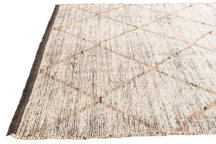 Detail image of 4' 1 x 6' Hand Knotted Moroccan Wool Rug
