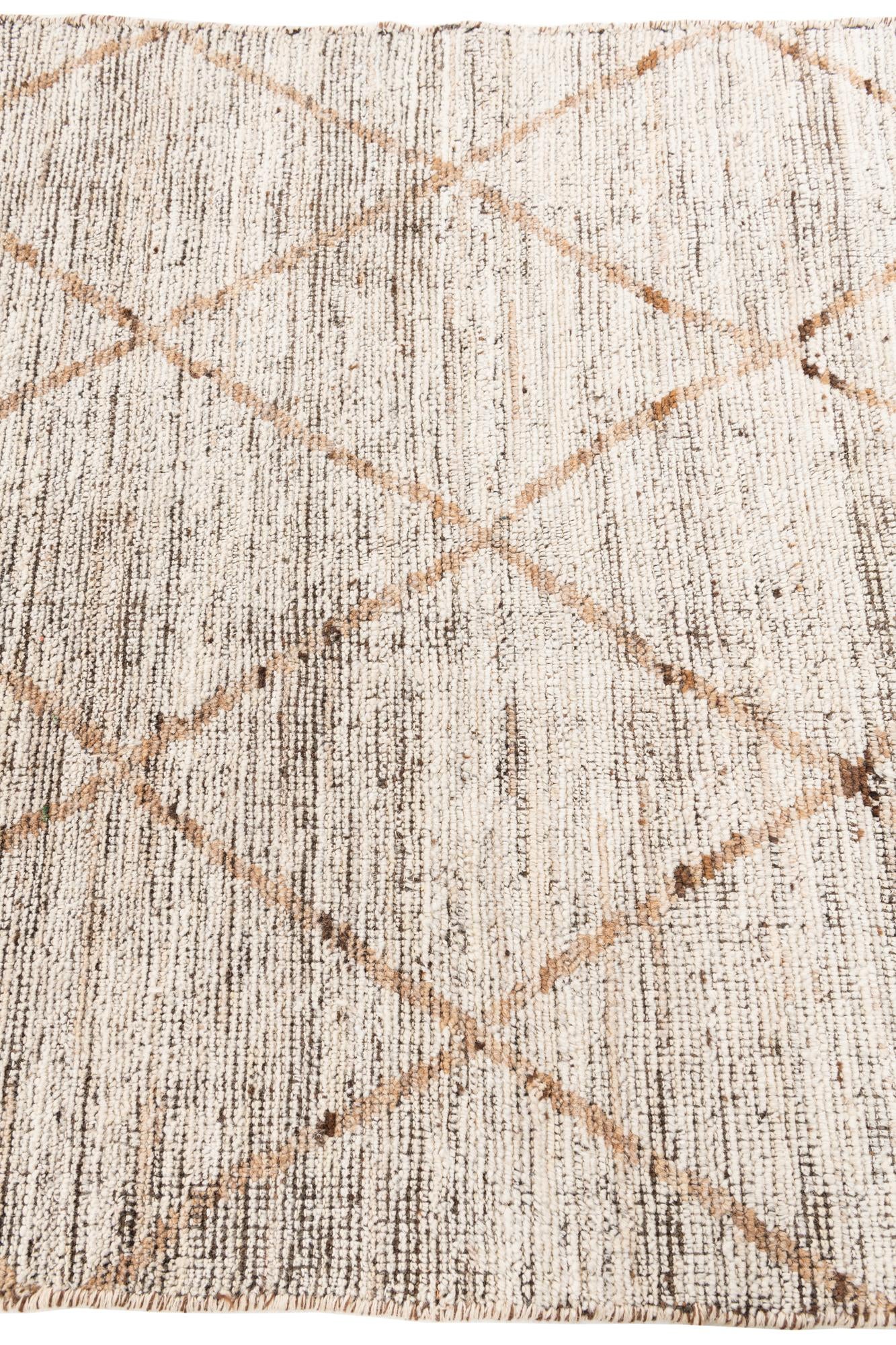 4' 1 x 6' Hand Knotted Moroccan Wool Rug