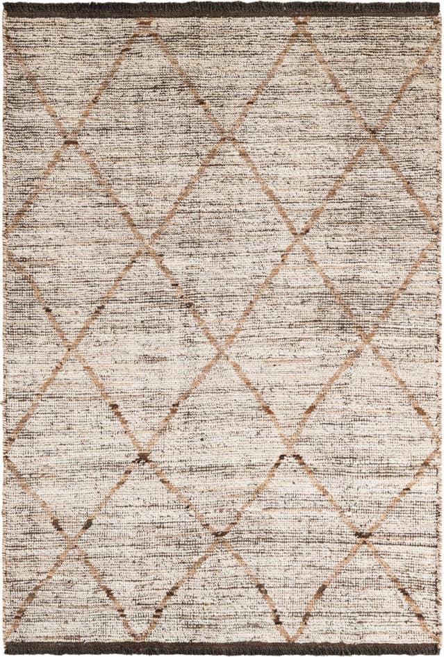 Detail image of 4' 1 x 6' Hand Knotted Moroccan Wool Rug