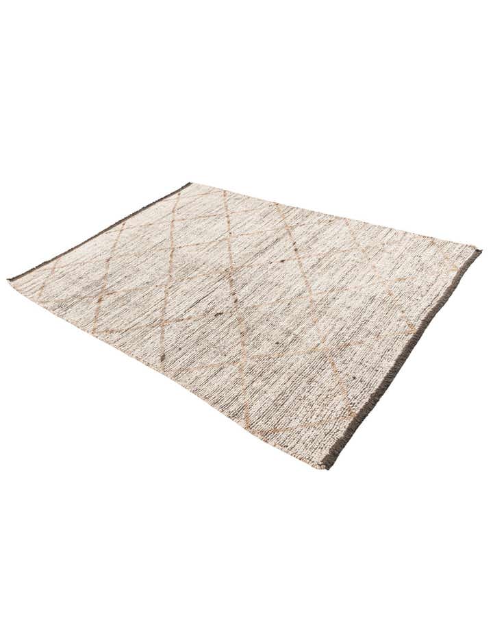 4' 4 x 6' Hand Knotted Moroccan Wool Rug