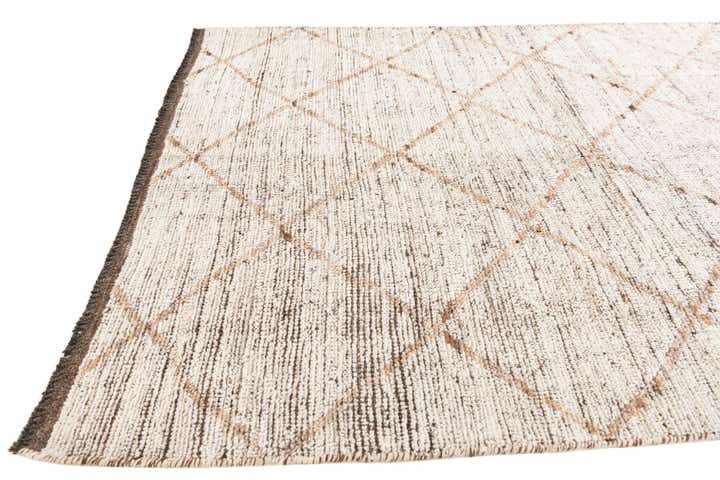 4' 4 x 6' Hand Knotted Moroccan Wool Rug