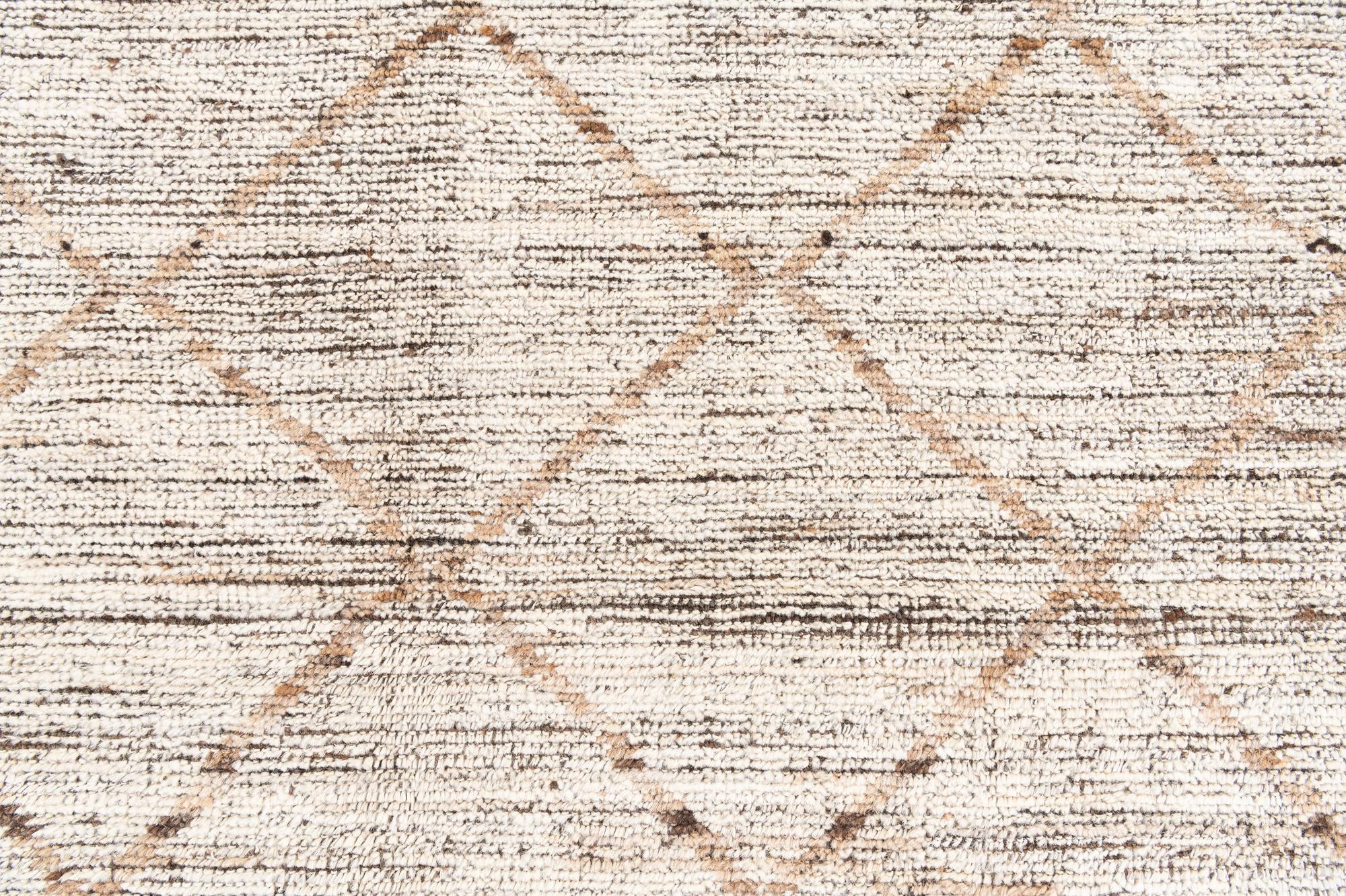 4' 4 x 6' Hand Knotted Moroccan Wool Rug