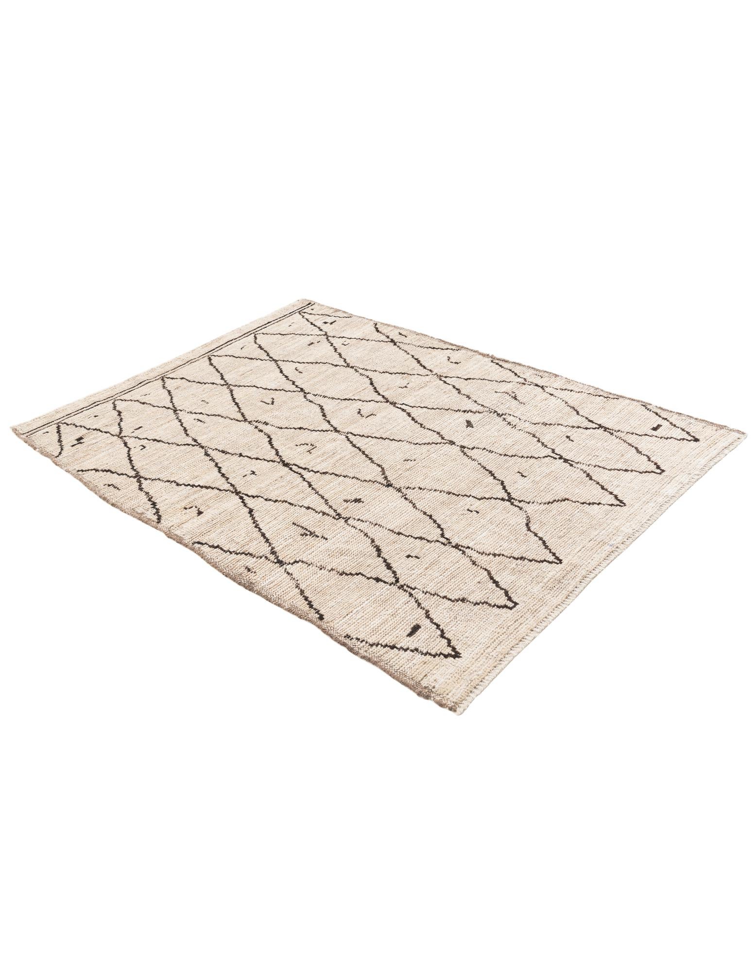 4' 3 x 6' Hand Knotted Moroccan Wool Rug