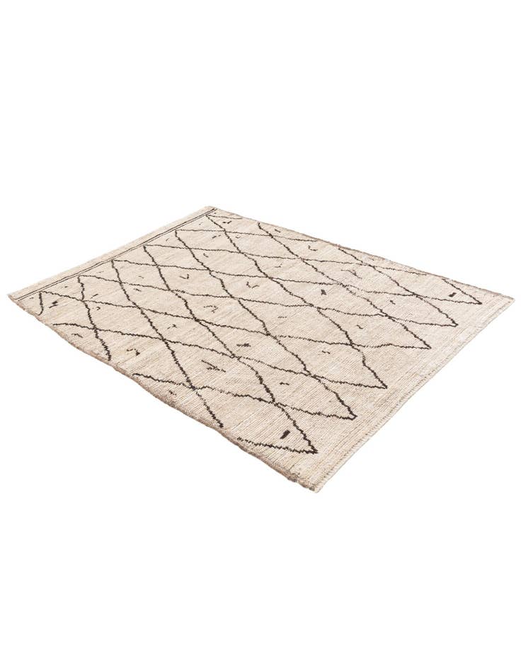 Detail image of 4' 3 x 6'  Hand Knotted Moroccan Wool Rug