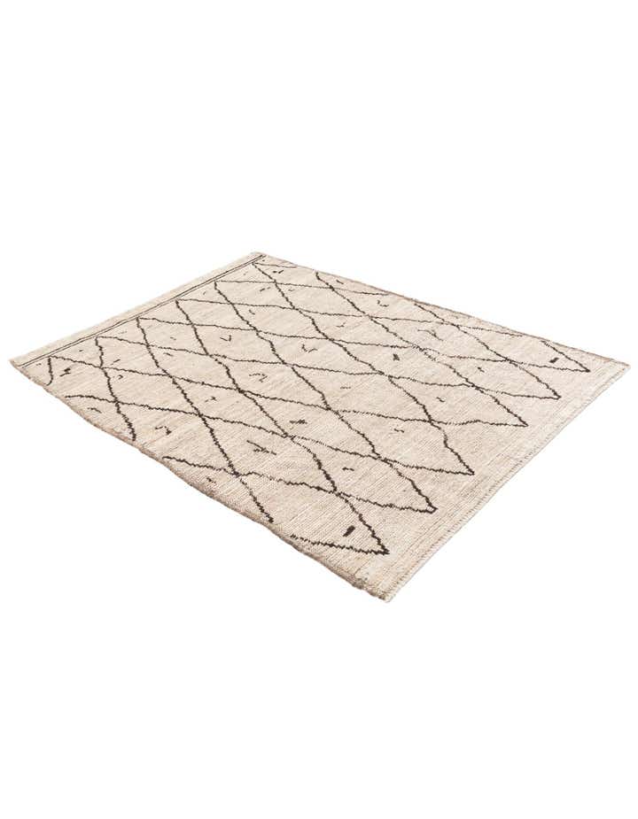 4' 3 x 6' Hand Knotted Moroccan Wool Rug