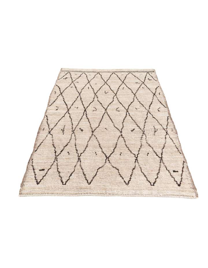 4' 3 x 6' Hand Knotted Moroccan Wool Rug