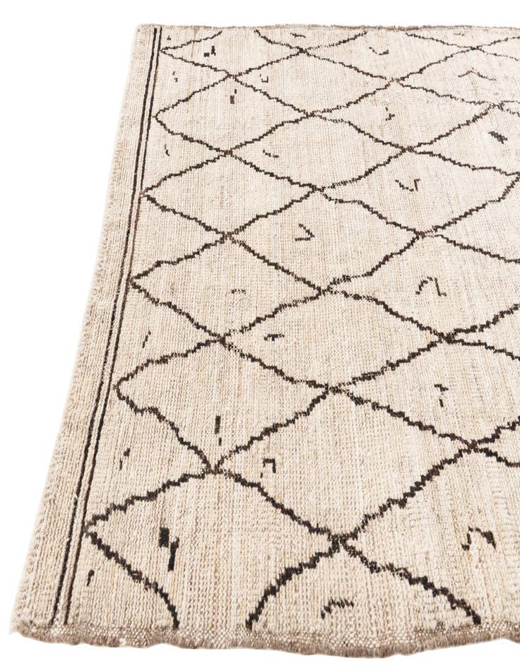 Detail image of 4' 3 x 6'  Hand Knotted Moroccan Wool Rug