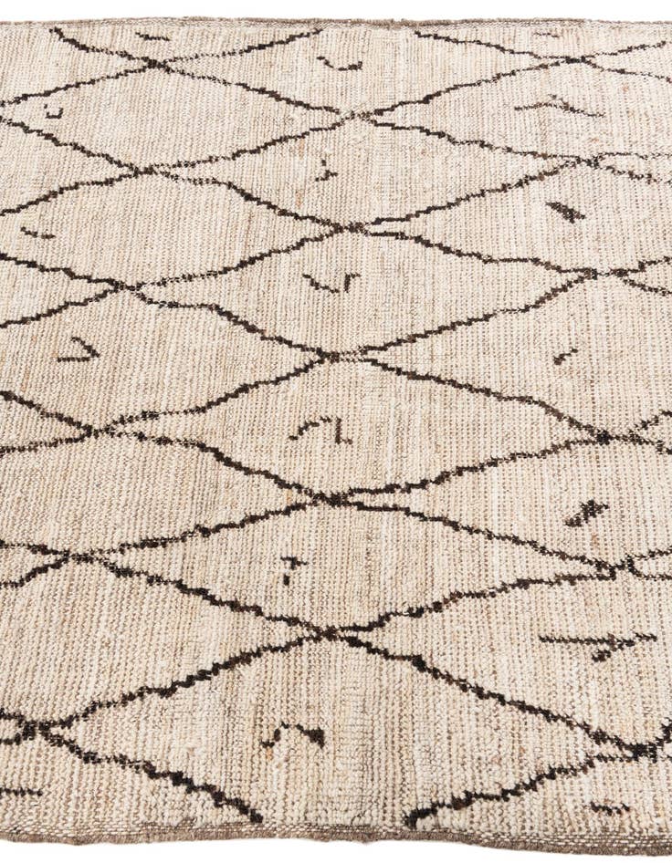 Detail image of 4' 3 x 6'  Hand Knotted Moroccan Wool Rug