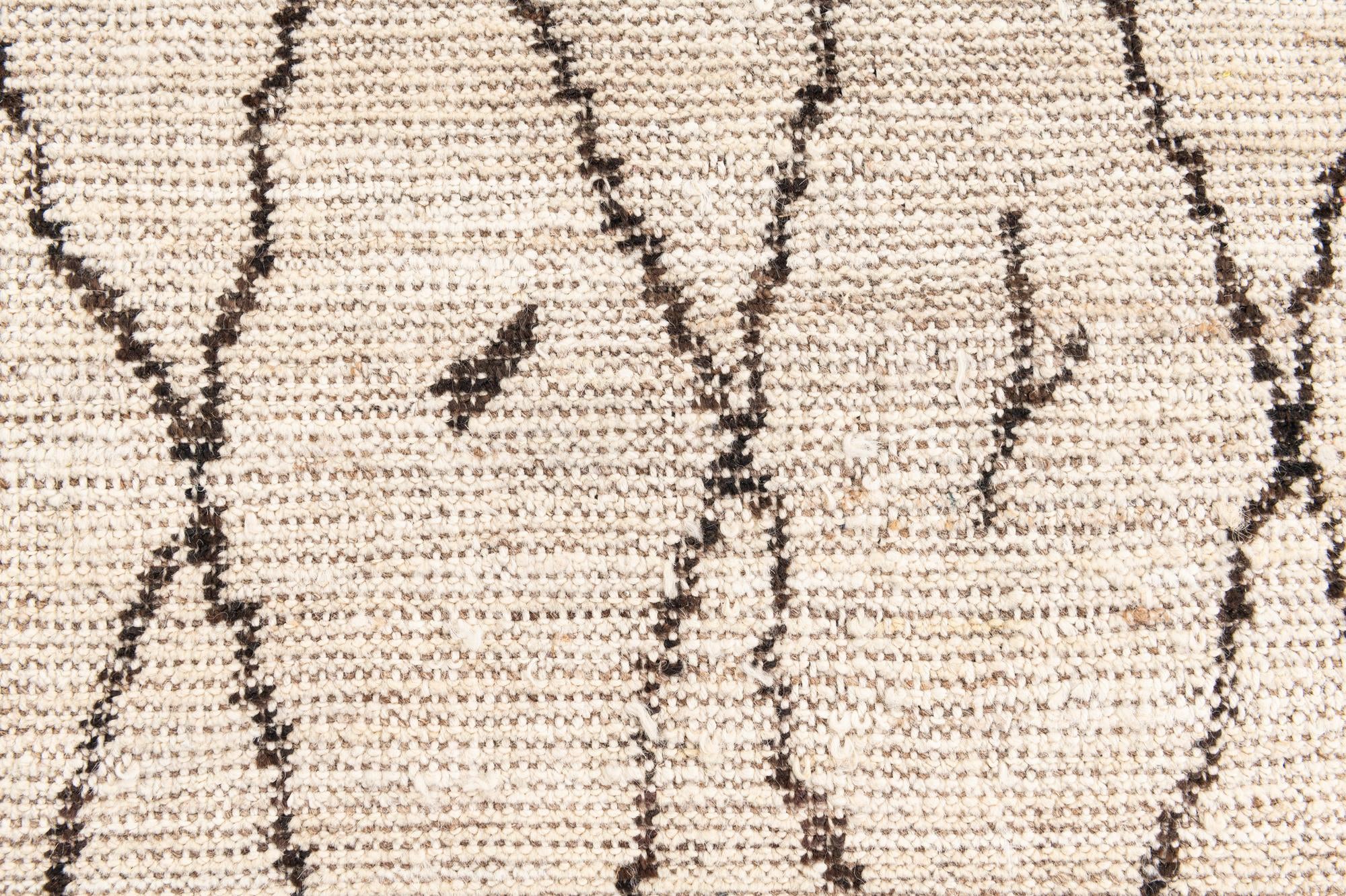4' 3 x 6' Hand Knotted Moroccan Wool Rug