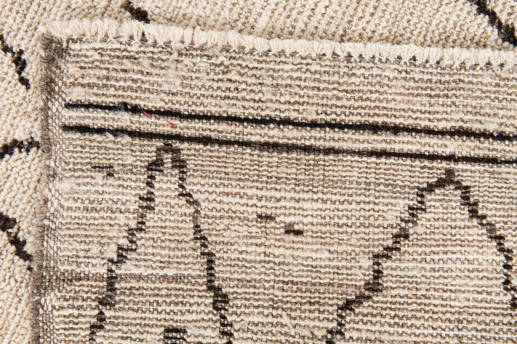 4' 3 x 6' Hand Knotted Moroccan Wool Rug