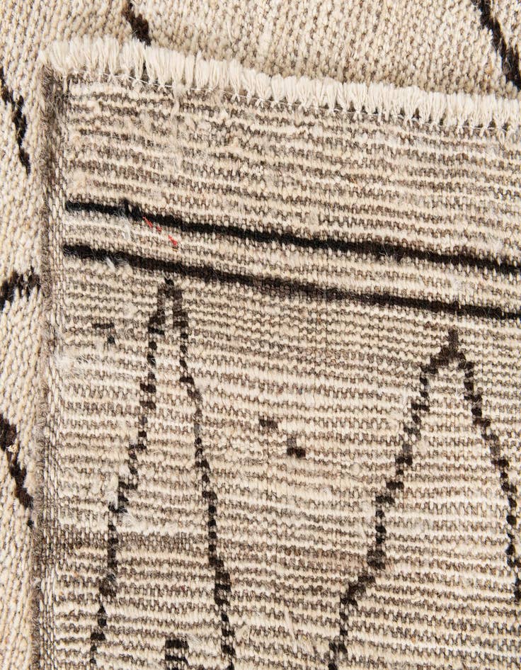 Detail image of 4' 3 x 6'  Hand Knotted Moroccan Wool Rug