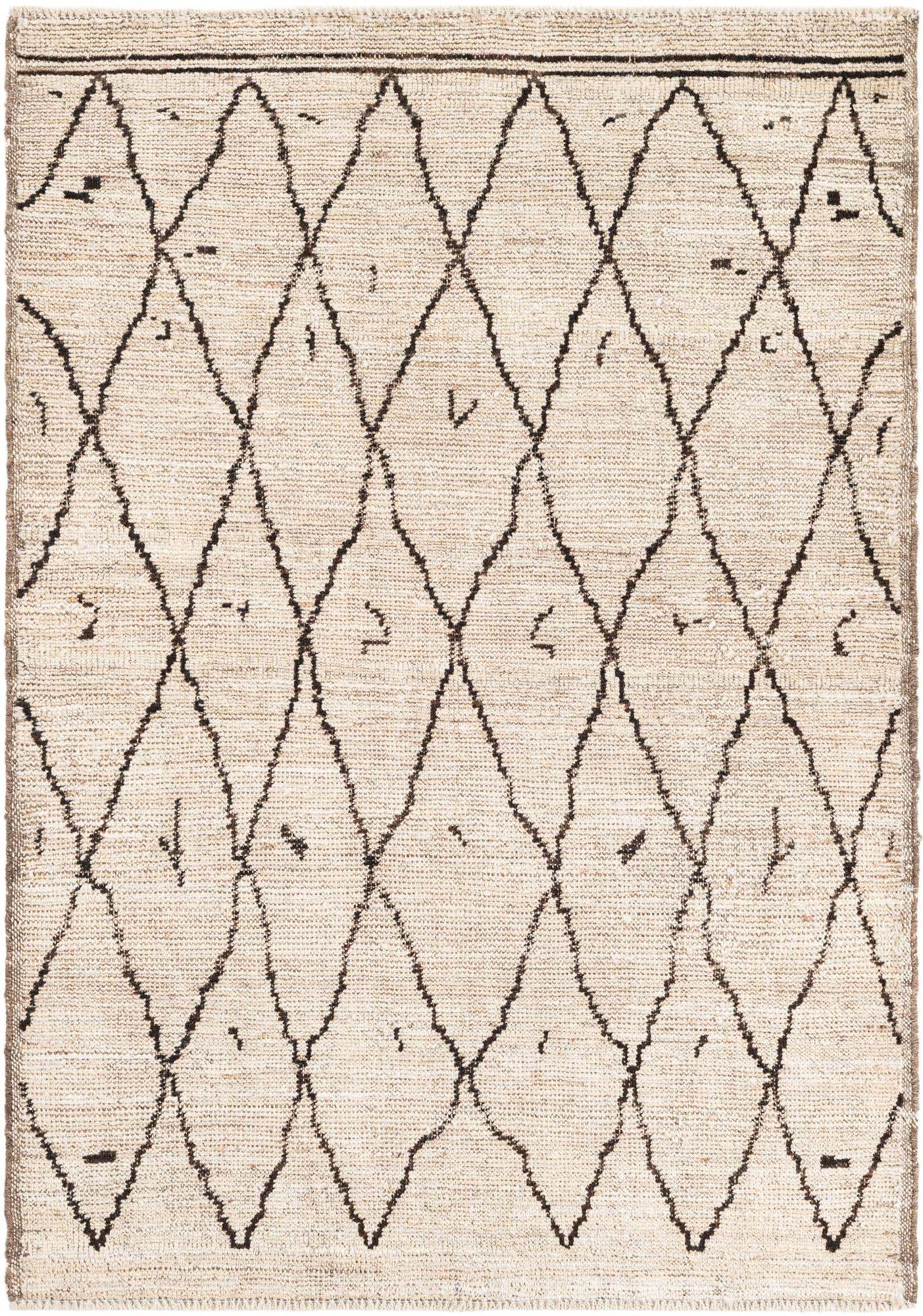 4' 3 x 6' Hand Knotted Moroccan Wool Rug