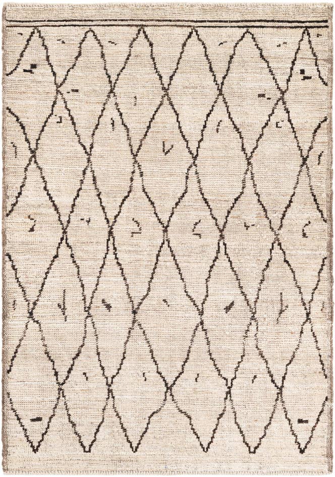 Detail image of 4' 3 x 6' Hand Knotted Moroccan Wool Rug