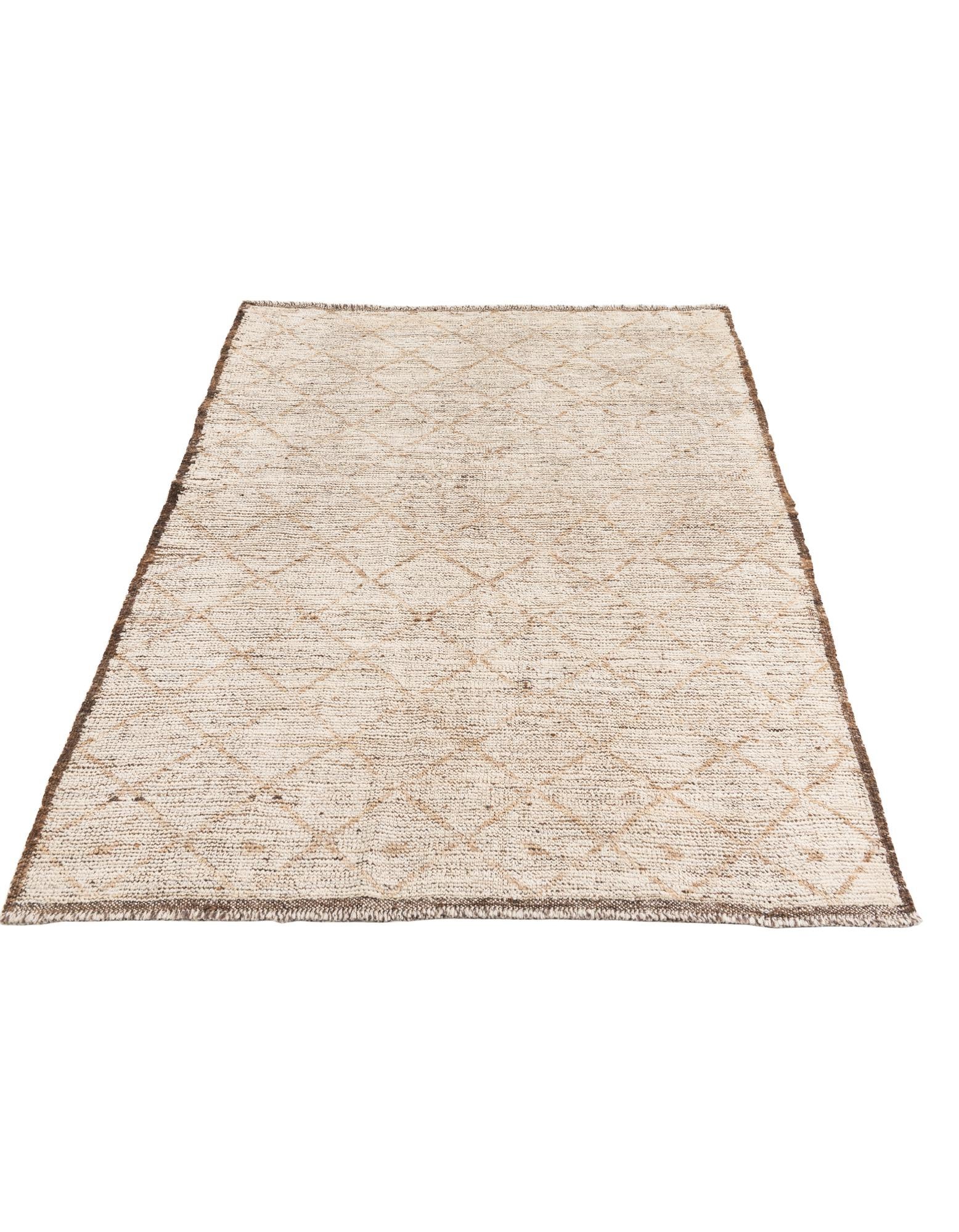4' 6 x 6' 1 Hand Knotted Moroccan Wool Rug