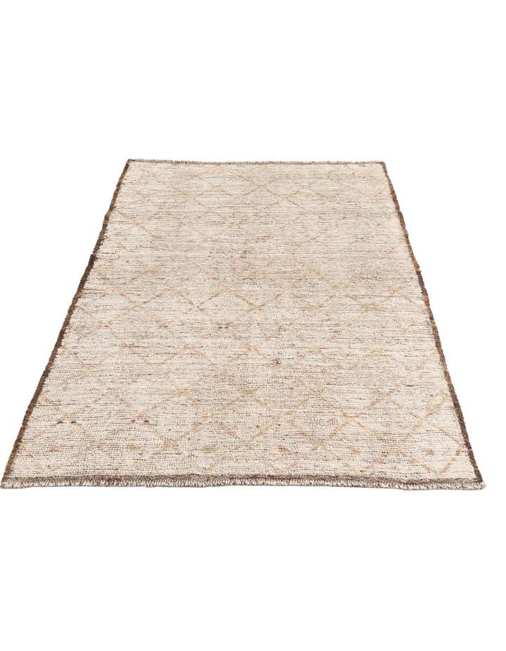 4' 6 x 6' 1 Hand Knotted Moroccan Wool Rug