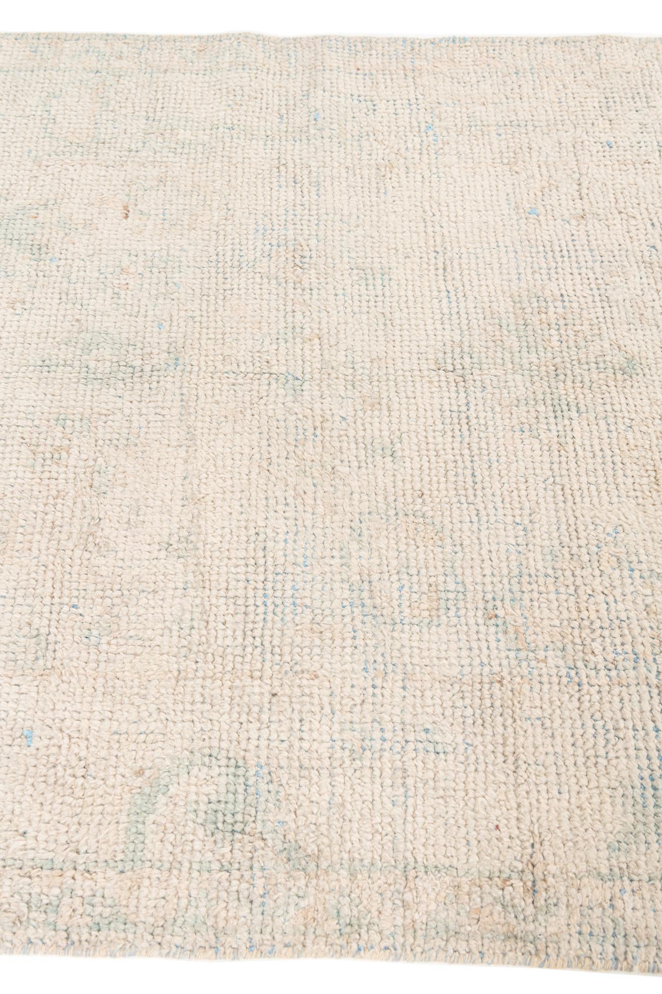 4' x 6' Hand Knotted Moroccan Wool Rug