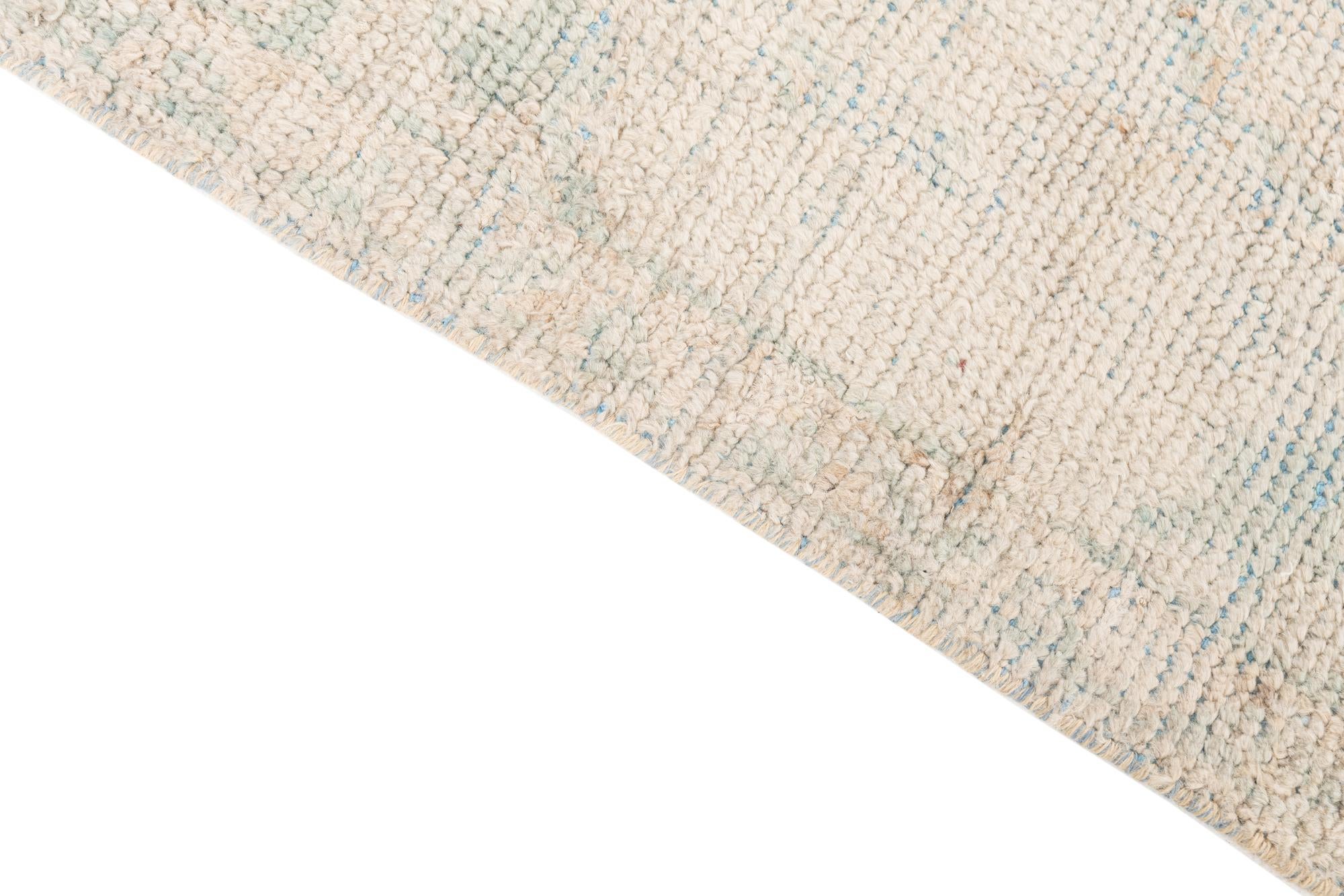 4' x 6' Hand Knotted Moroccan Wool Rug