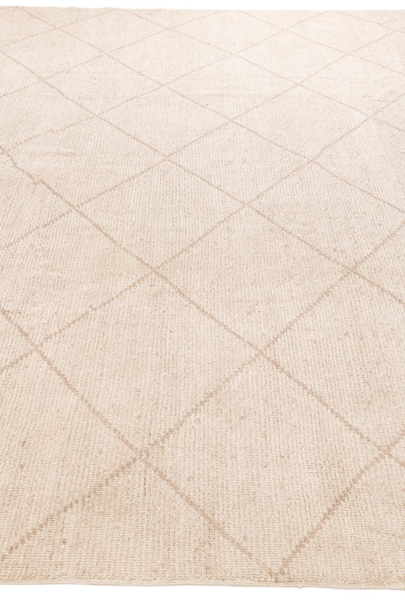 10' 2 x 14' 3 Hand Knotted Moroccan Wool Rug