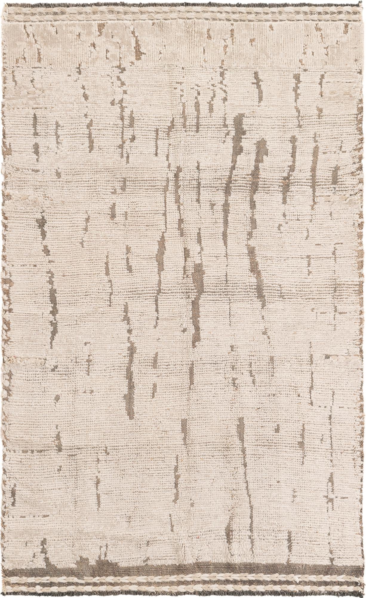 4' 4 x 7' Hand Knotted Moroccan Wool Rug