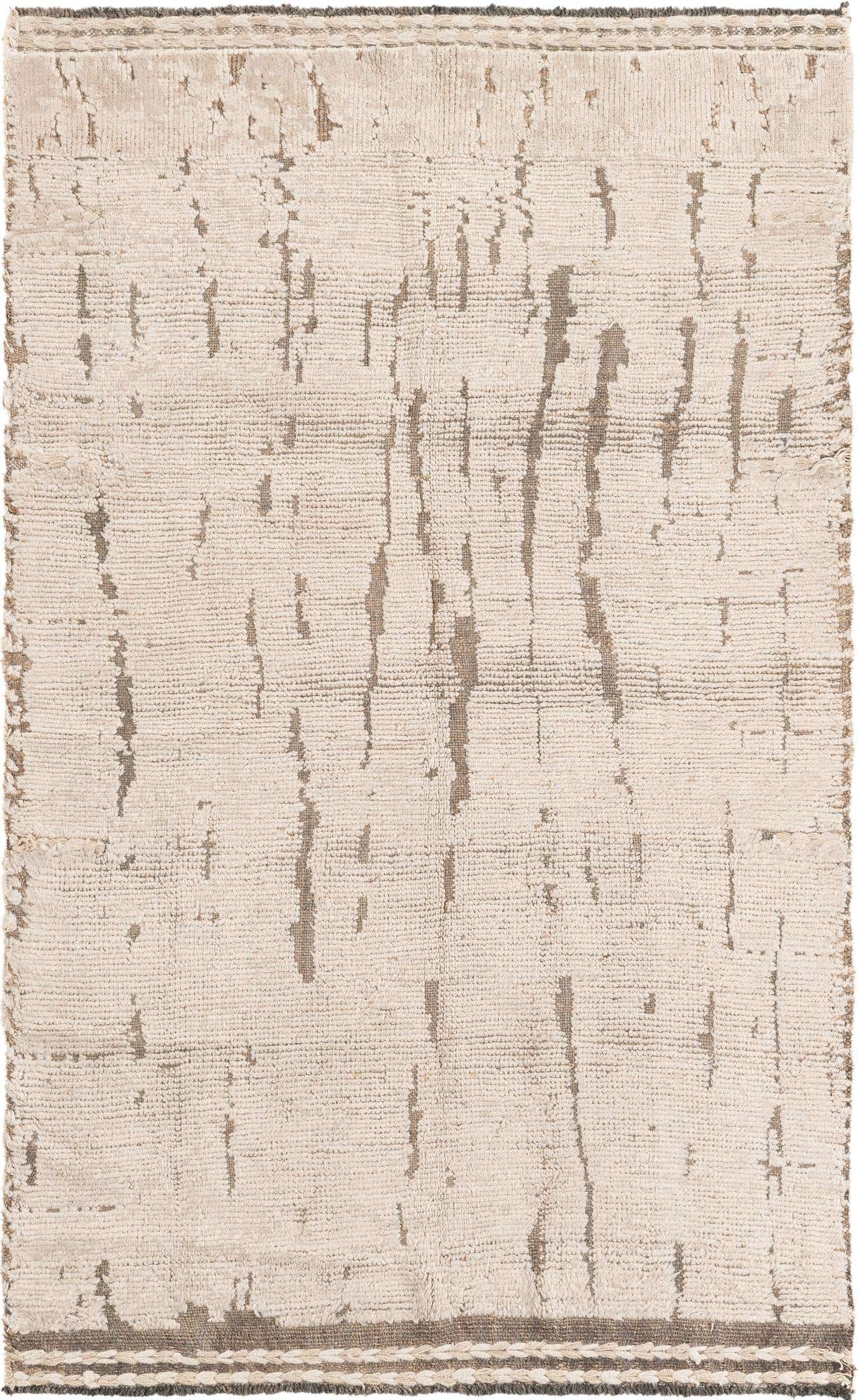 4' 4 x 7' Hand Knotted Moroccan Wool Rug